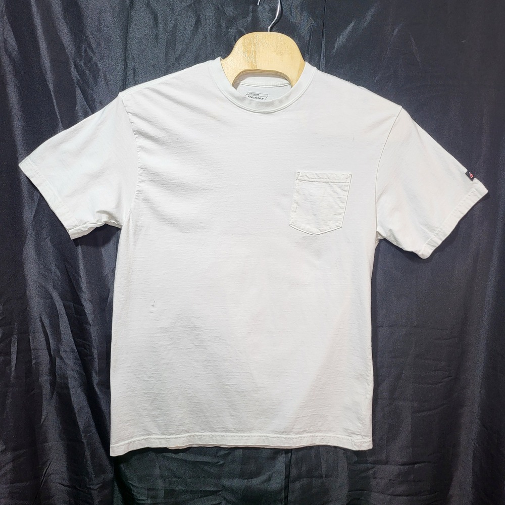 Genuine Dickies Mens 2XL White Short Sleeve Pocket T-Shirt Cotton Workwear Tee